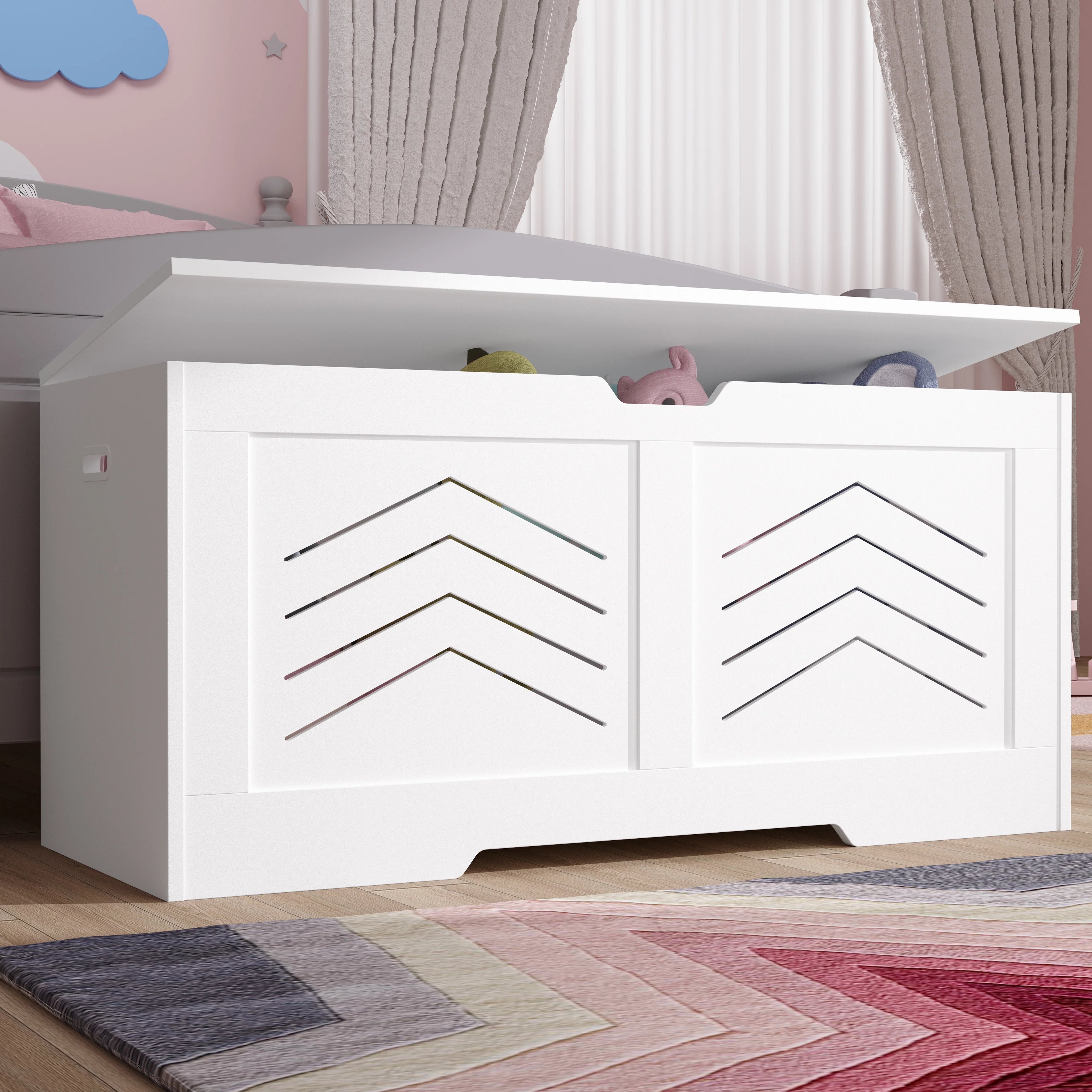 Toy Box - Kids Storage Chest Blanket Box Bench Trunk