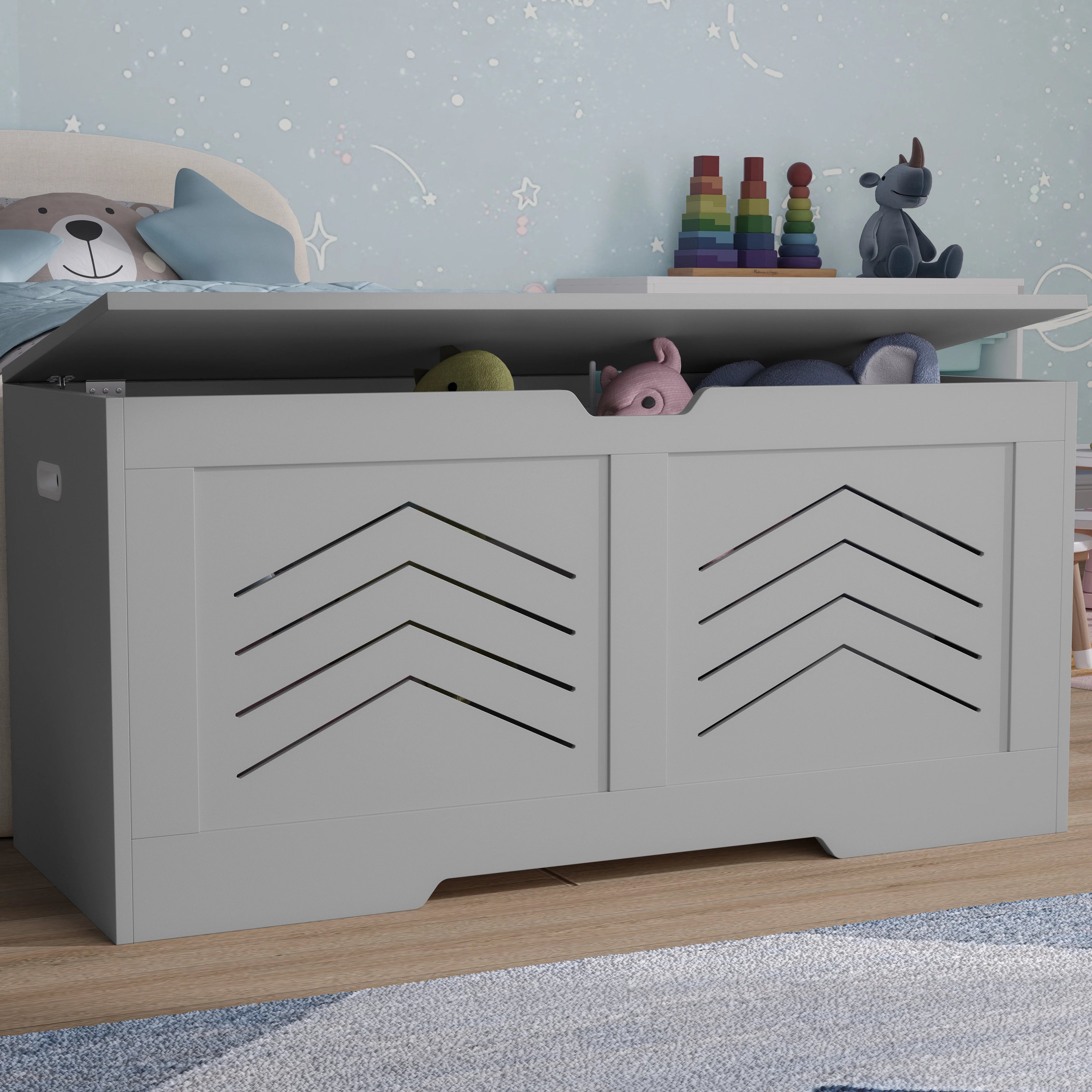 Large Toy Box - Bedding Blanket Box Storage Chest Trunk Bench