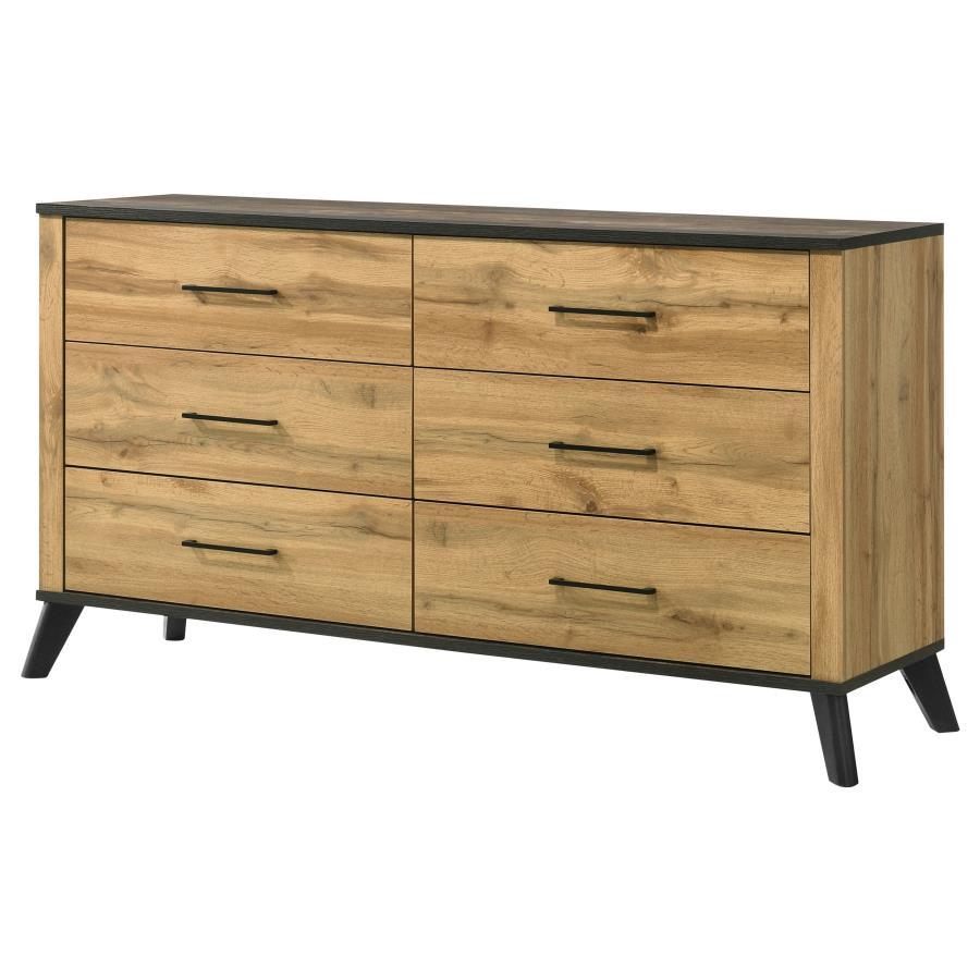 Kaywood - Commode 6 tiroirs - Pin naturel