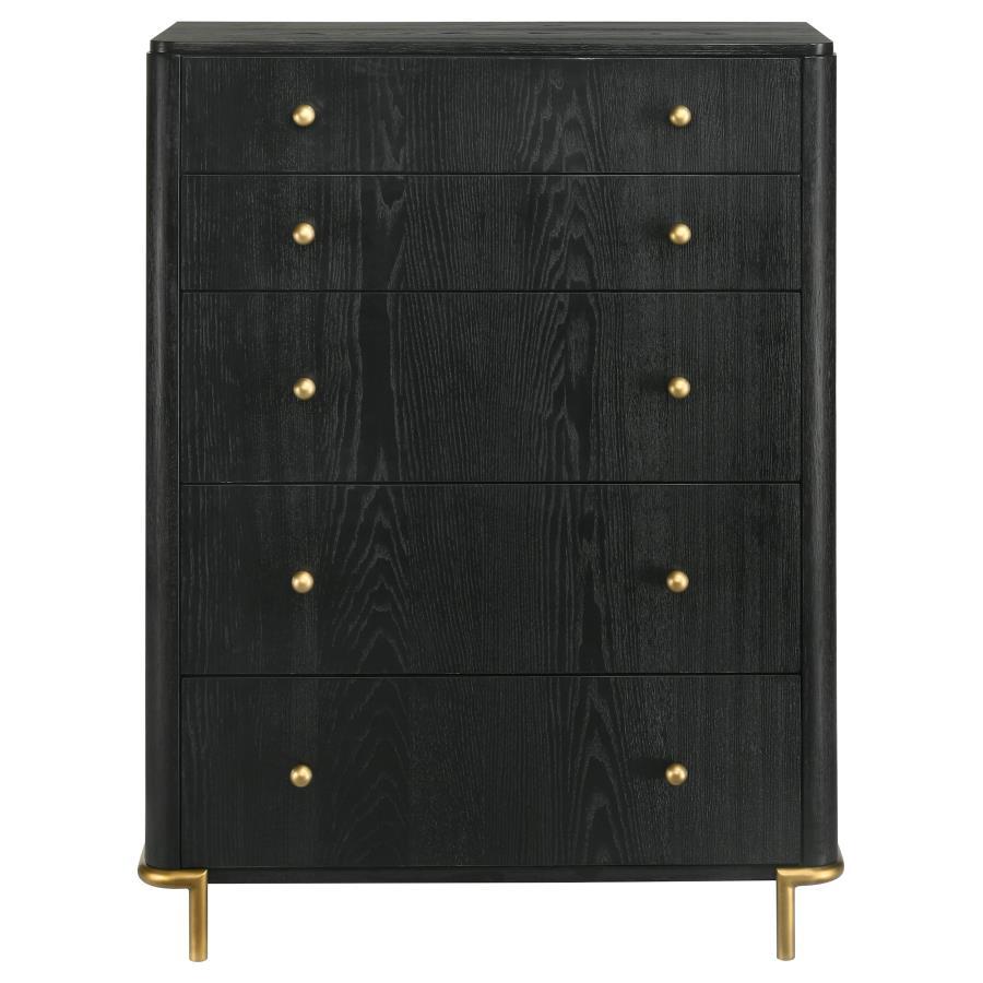 Arini - Commode de chambre à 5 tiroirs