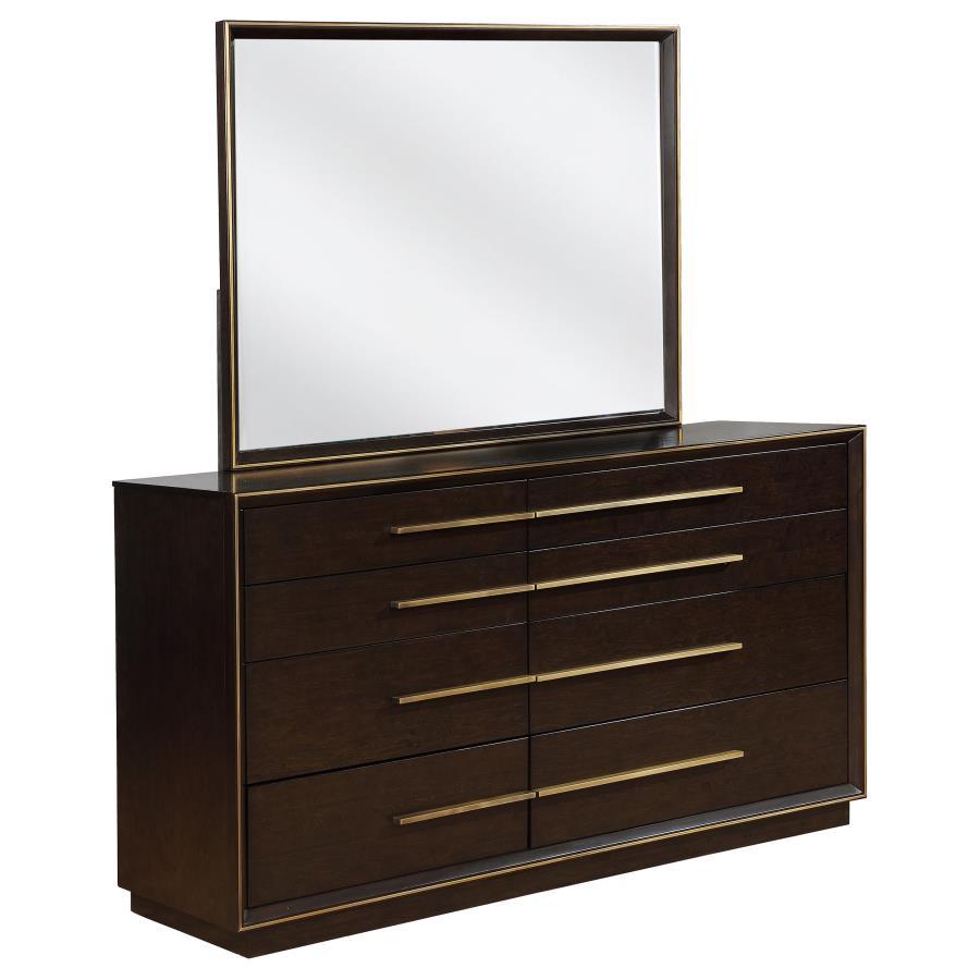 Durango - Commode 8 tiroirs avec miroir