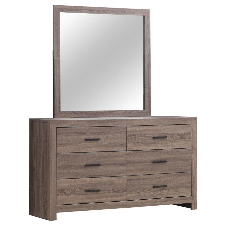 Brantford - Commode à 6 tiroirs avec miroir