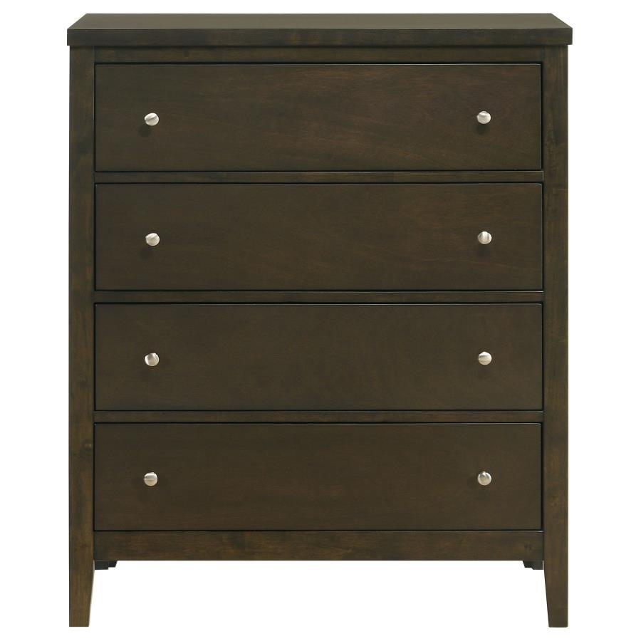 Wilkes - Commode 4 tiroirs - Cacao foncé