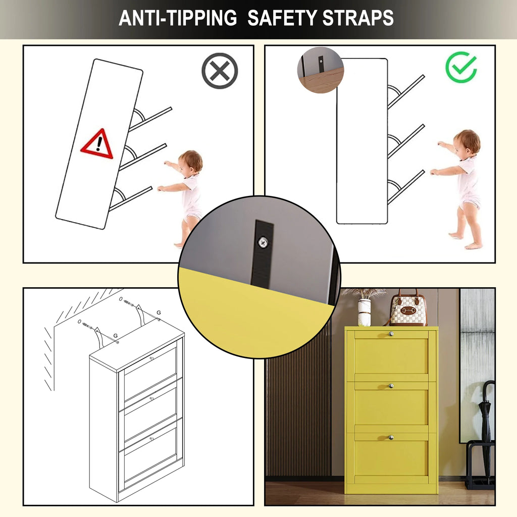 Meuble à chaussures Shaker pour entrée | Unité de rangement à chaussures moderne