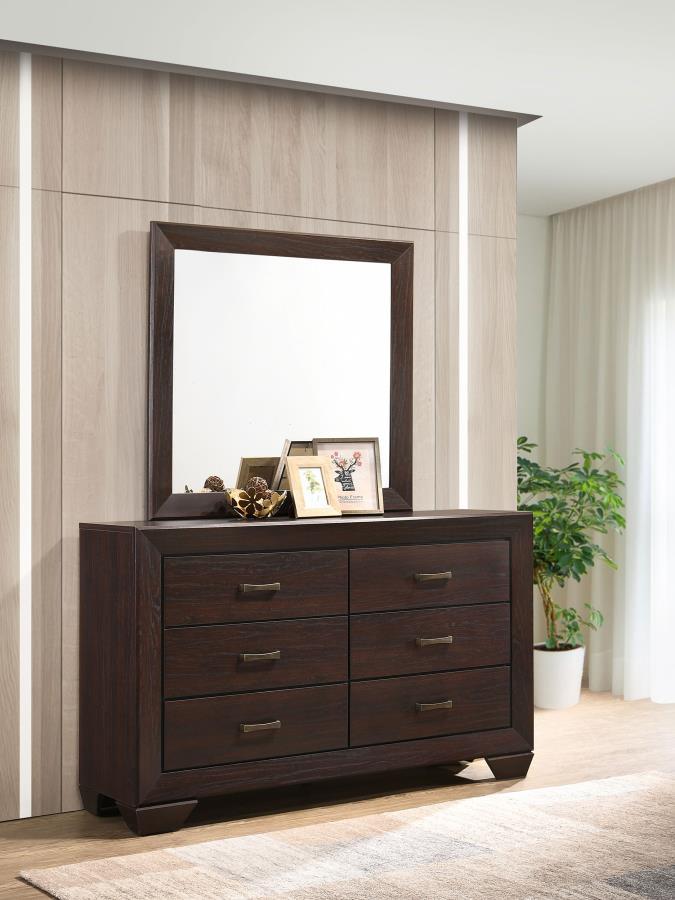 Kauffman - Commode 6 tiroirs avec miroir
