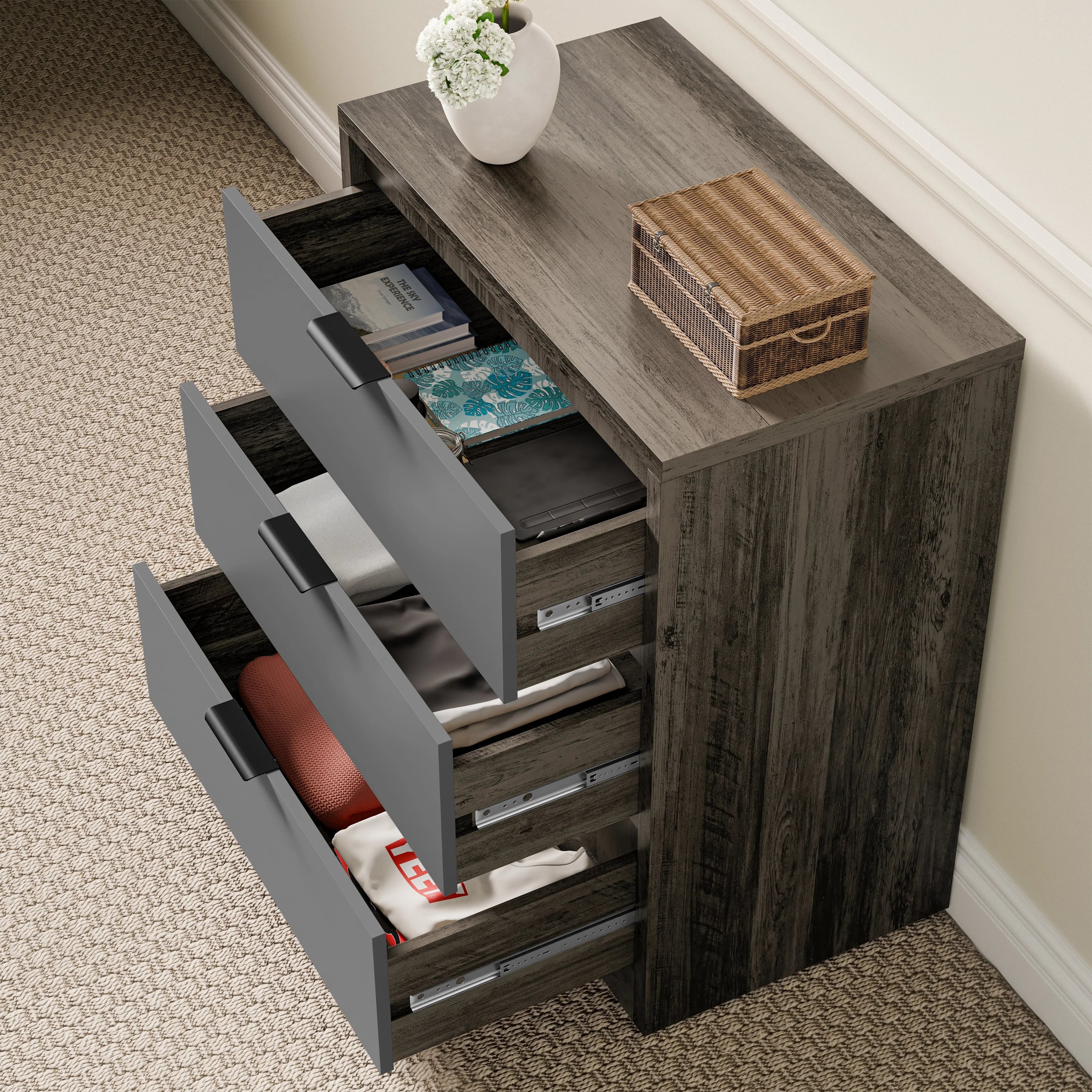 Commode Skova à 3 tiroirs - Petites commodes de chambre