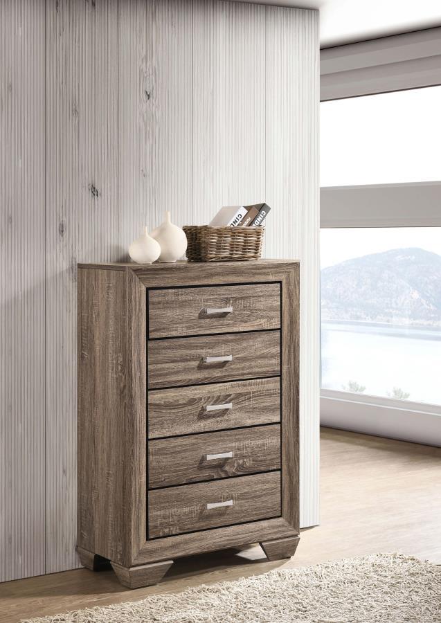 Kauffman - Commode de chambre à 5 tiroirs