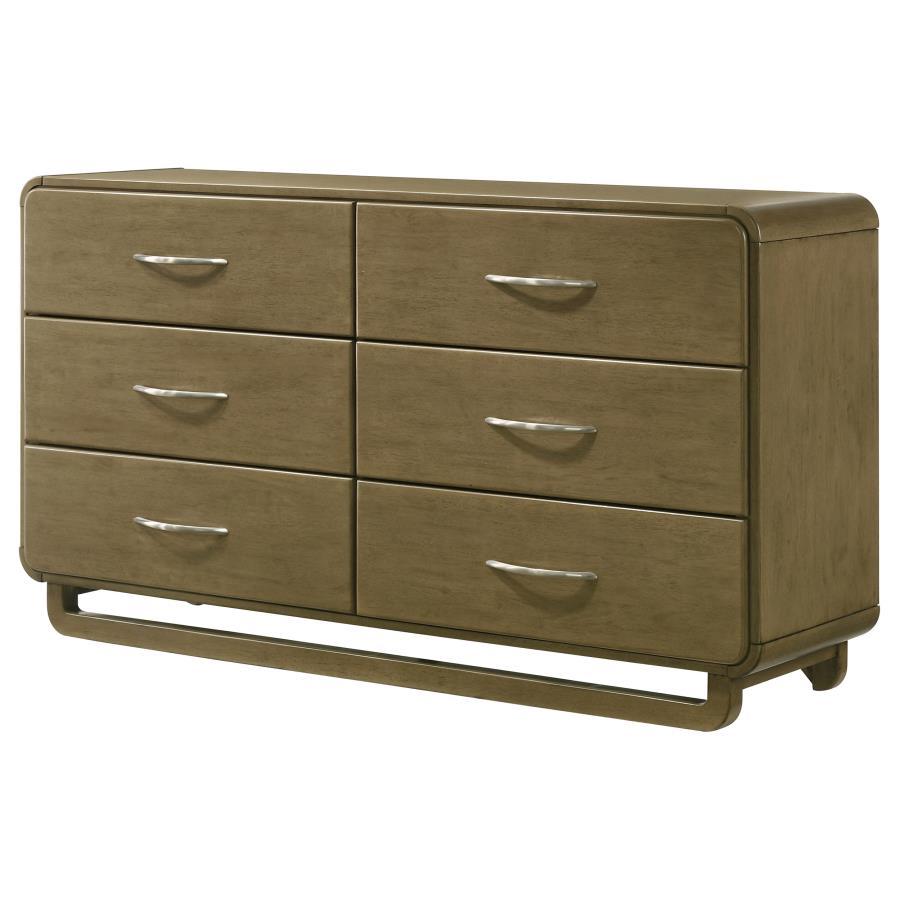 Amsbury - Commode 6 tiroirs - Noix de muscade