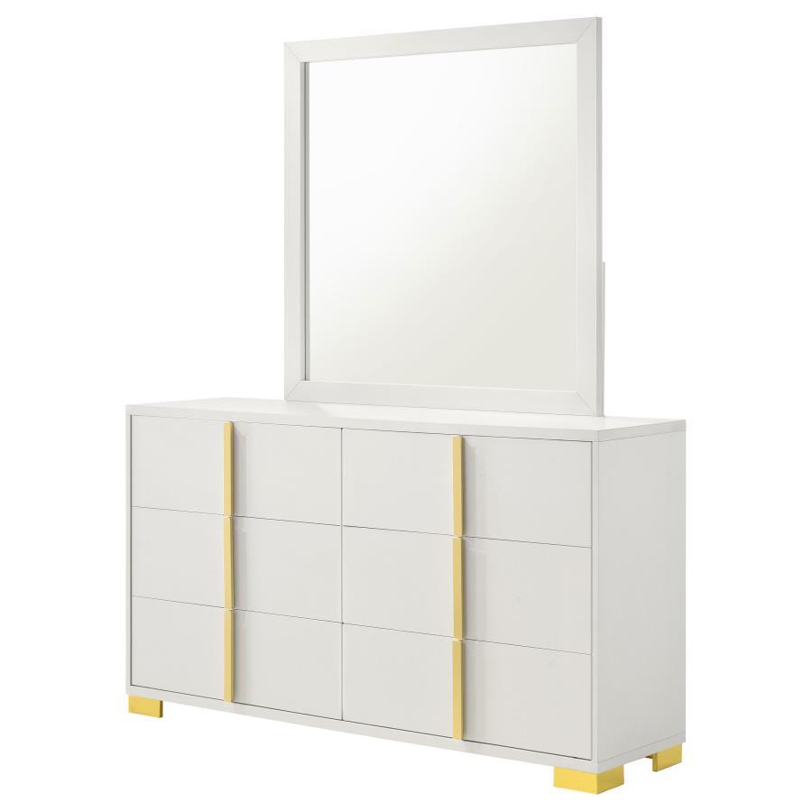 Marceline - Commode 6 tiroirs avec miroir