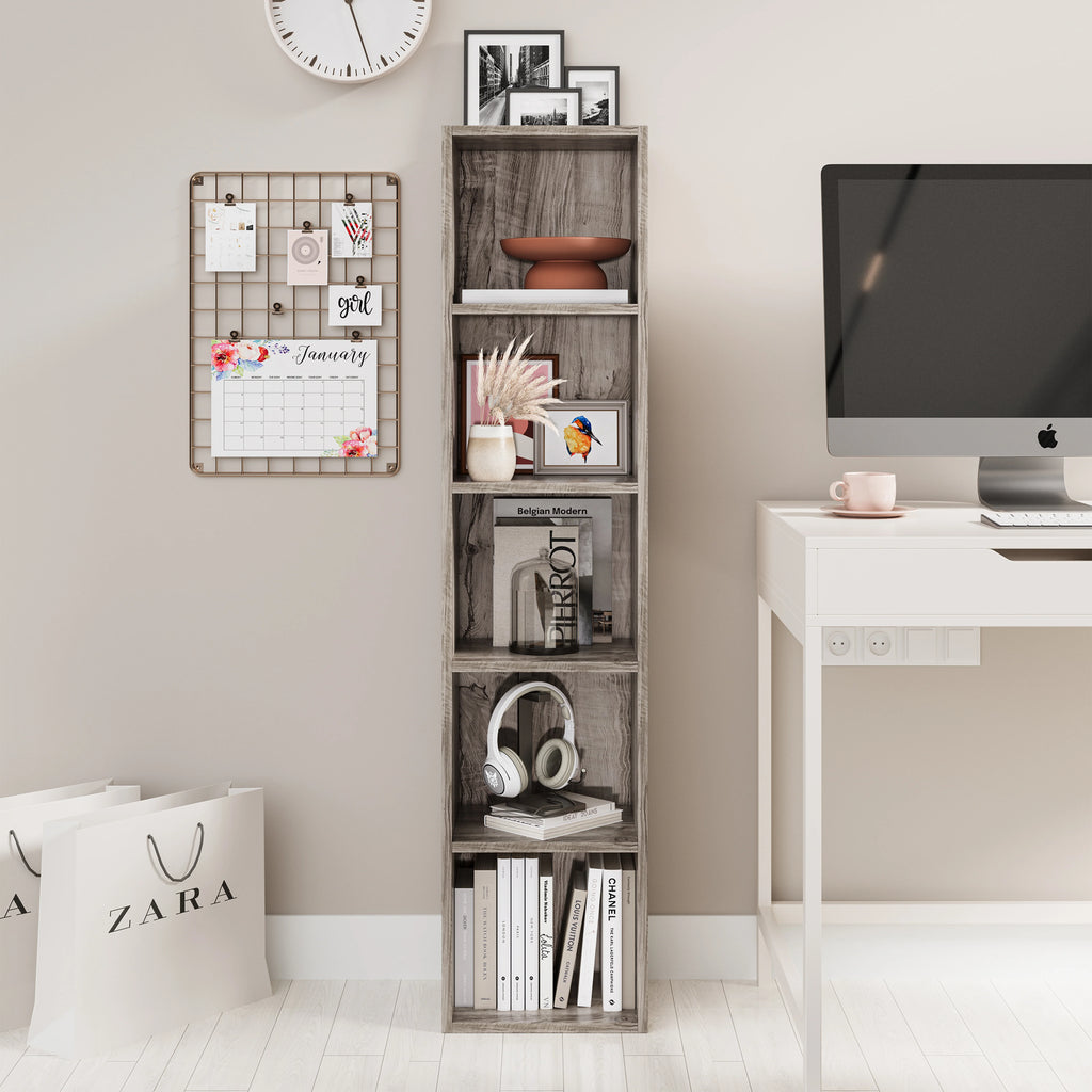 Bibliothèque cubique - Étagère haute et étroite