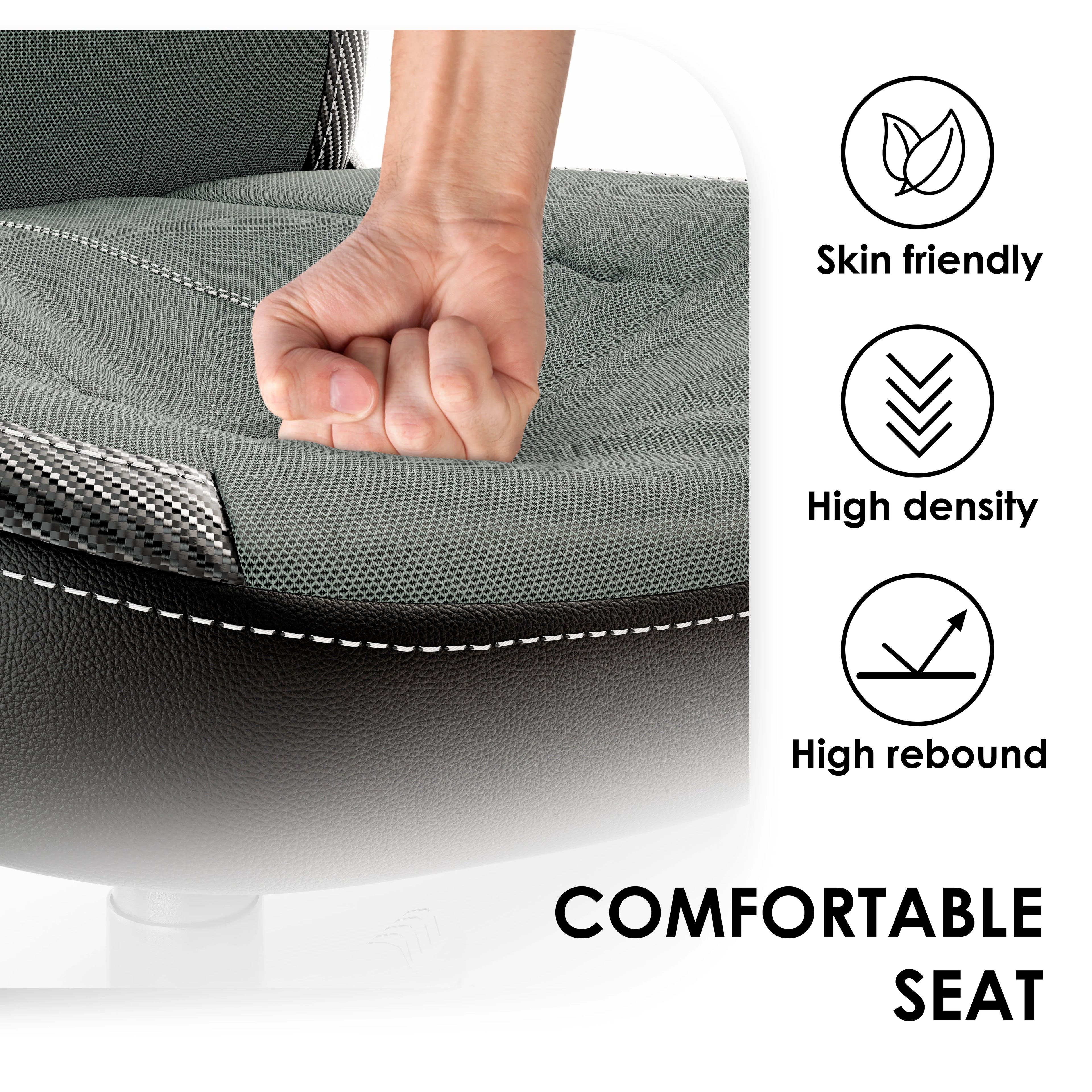 Chaise de jeu Xstriker petite taille - Chaise de bureau en tissu pour ordinateur PC