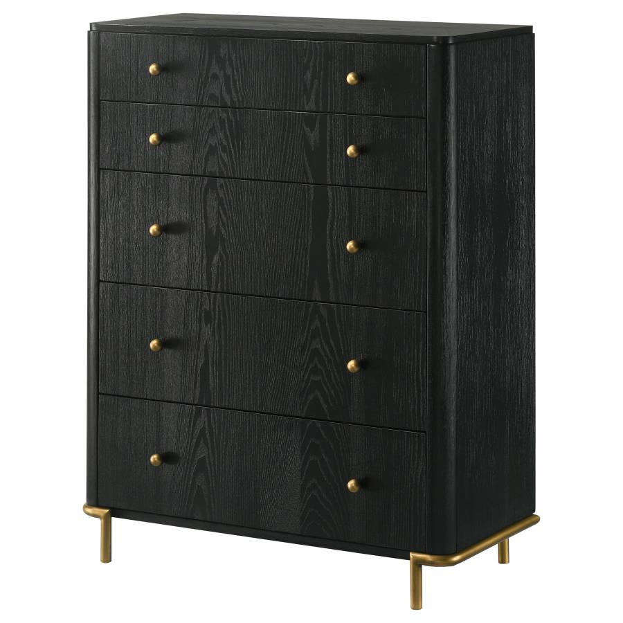 Arini - Commode de chambre à 5 tiroirs