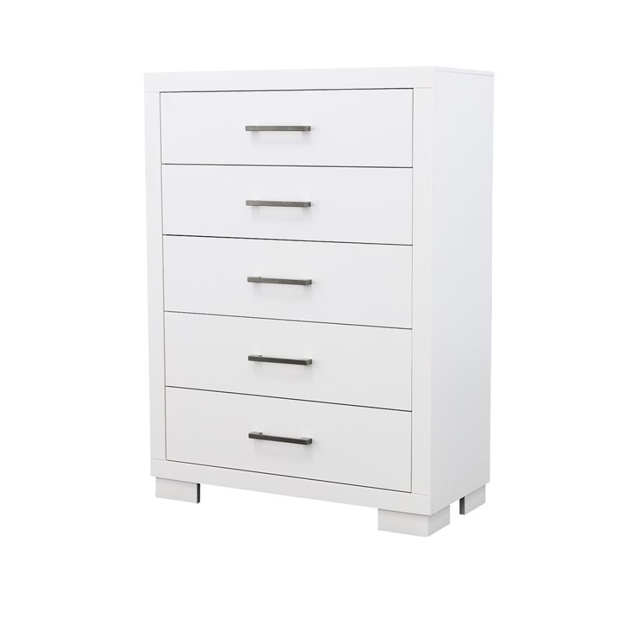 Jessica - Commode de chambre à 5 tiroirs