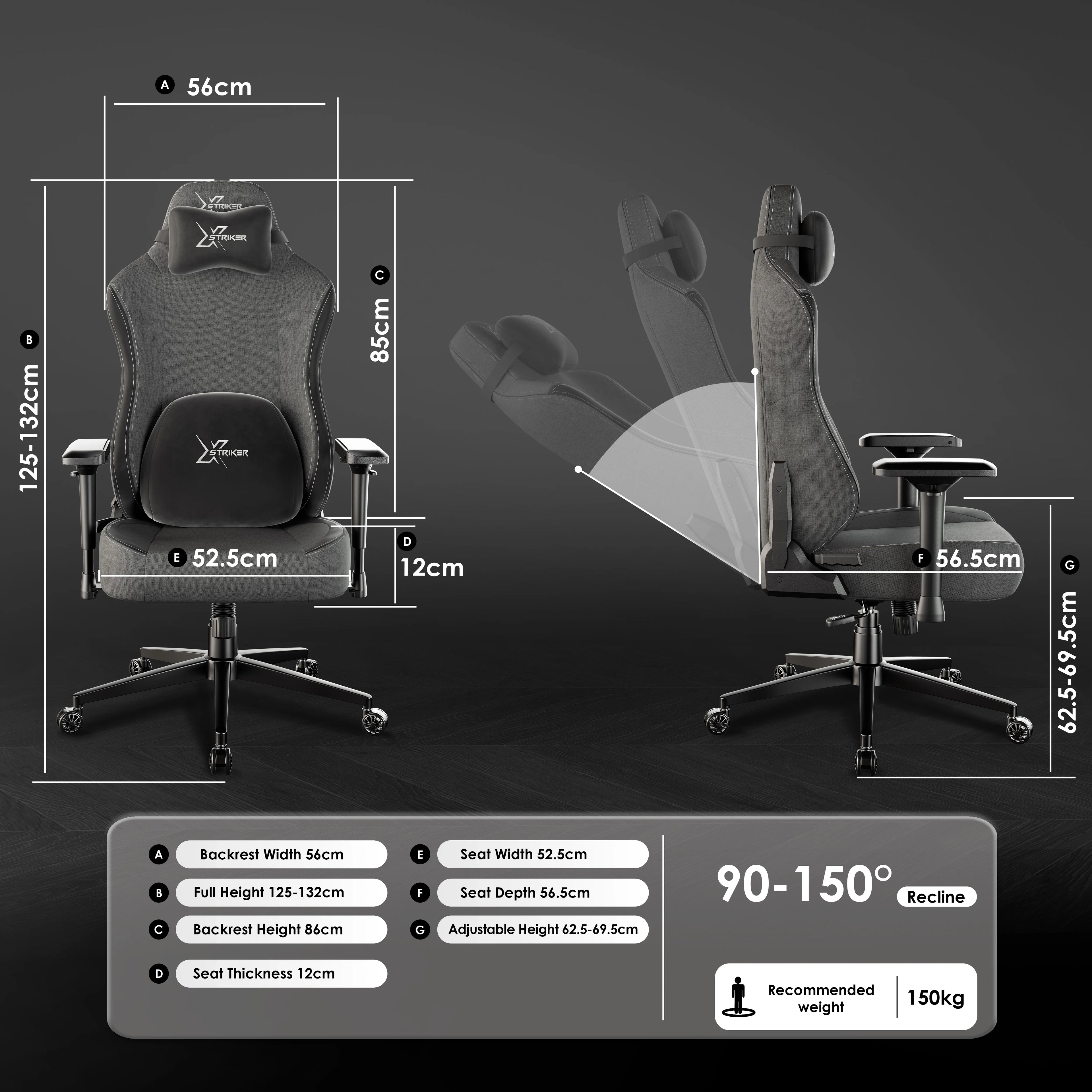 Xstriker Ergonomic Home Office Chair - Computer PC Gaming Chair