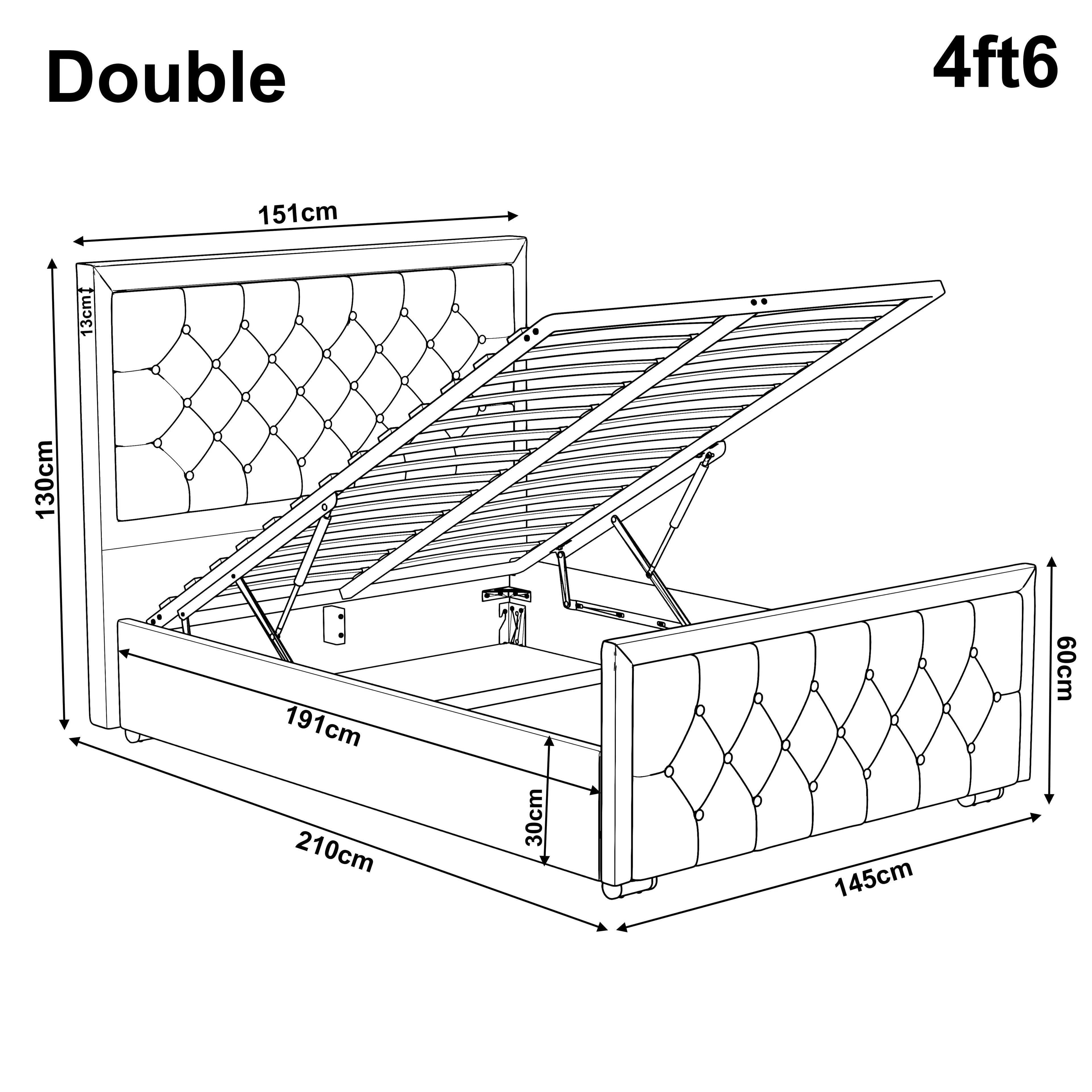 Lit coffre ottoman à dossier croisé - Cadre de lit ottoman en velours