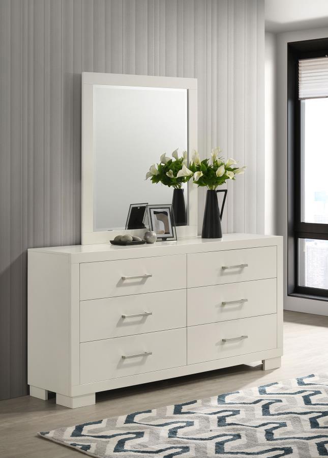 Jessica - Commode 6 tiroirs avec miroir