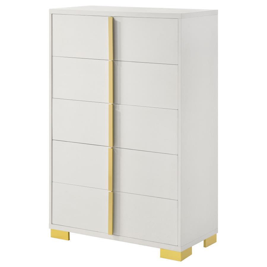 Marceline - Commode de chambre à 5 tiroirs