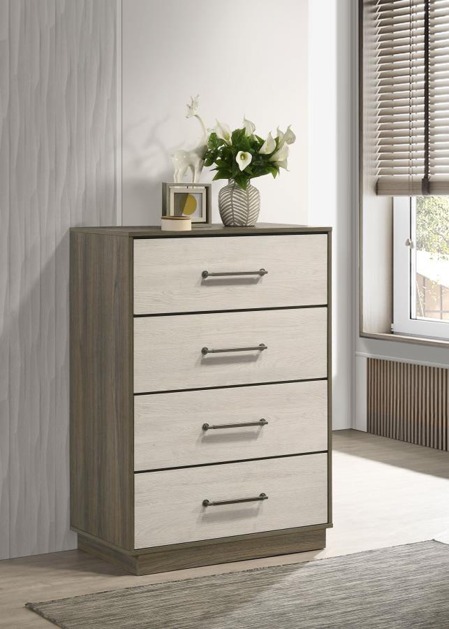 Fenwick - Commode 4 tiroirs - Chêne gris