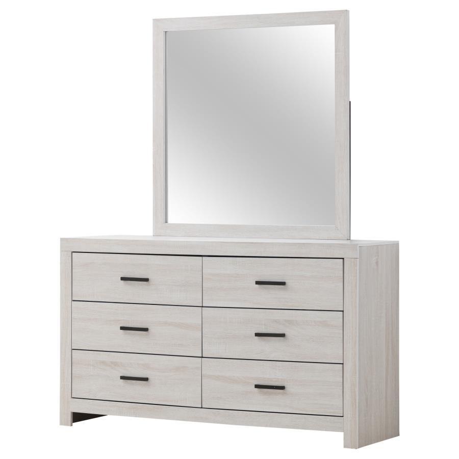 Brantford - Commode à 6 tiroirs avec miroir