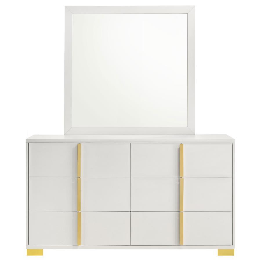 Marceline - Commode 6 tiroirs avec miroir