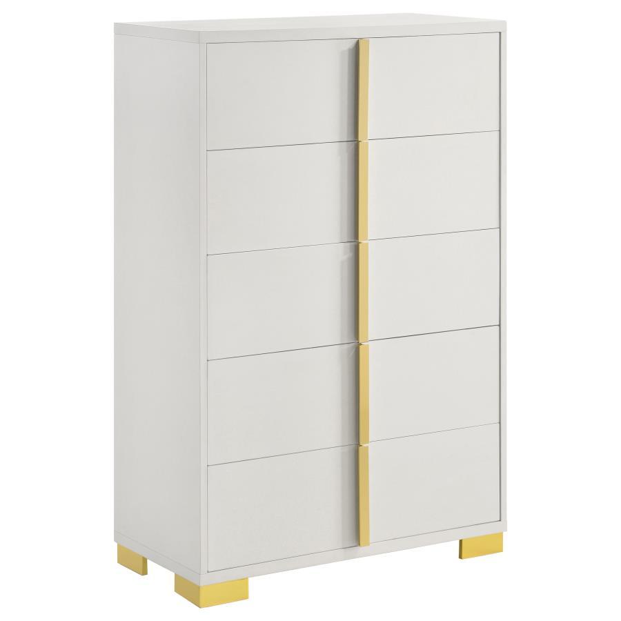 Marceline - Commode de chambre à 5 tiroirs