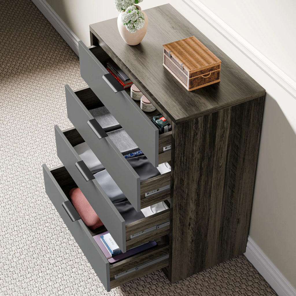 Commode Skova à 4 tiroirs - Commode Chester profonde