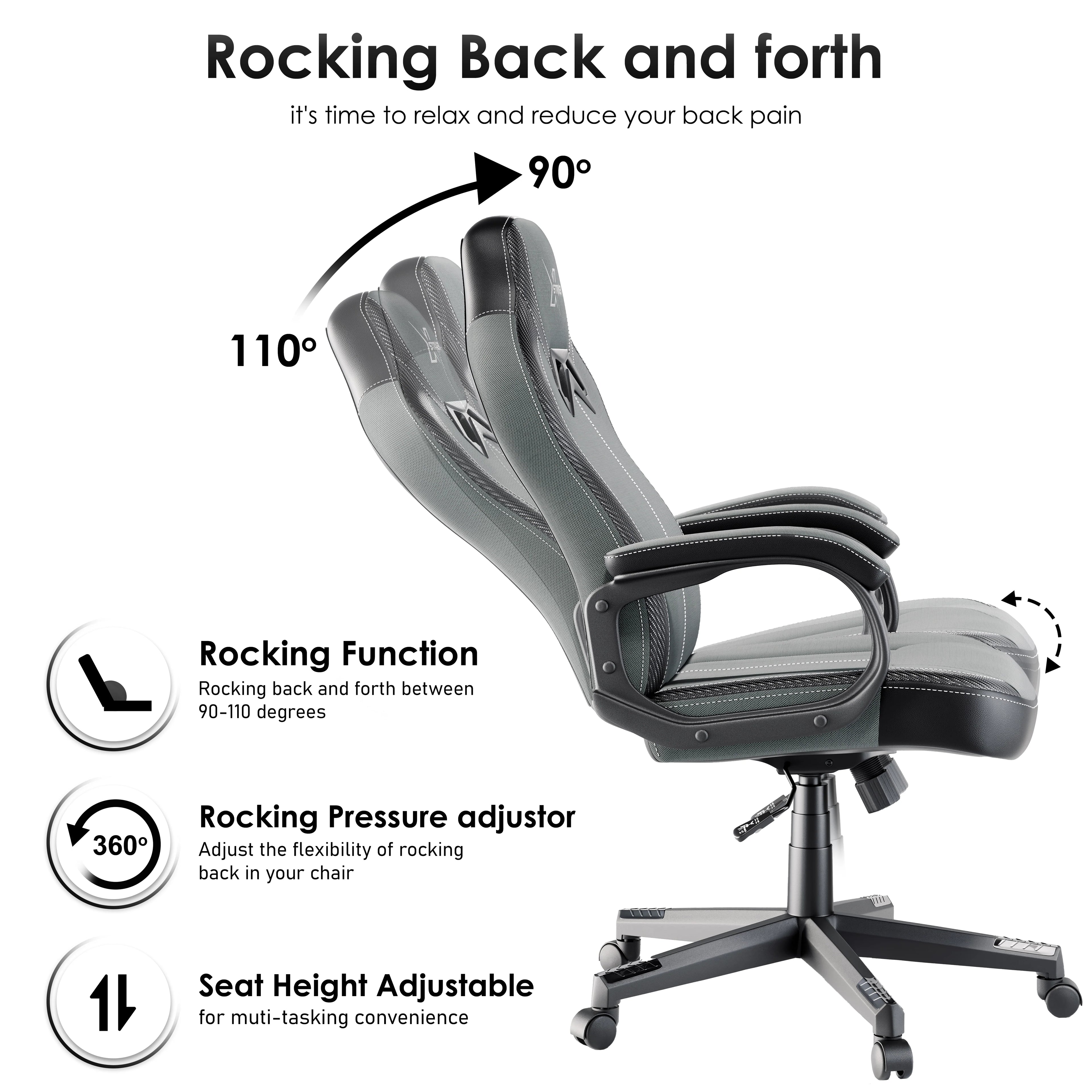 Xstriker Small Gaming Chair - Fabric PC Computer Desk Office Chair
