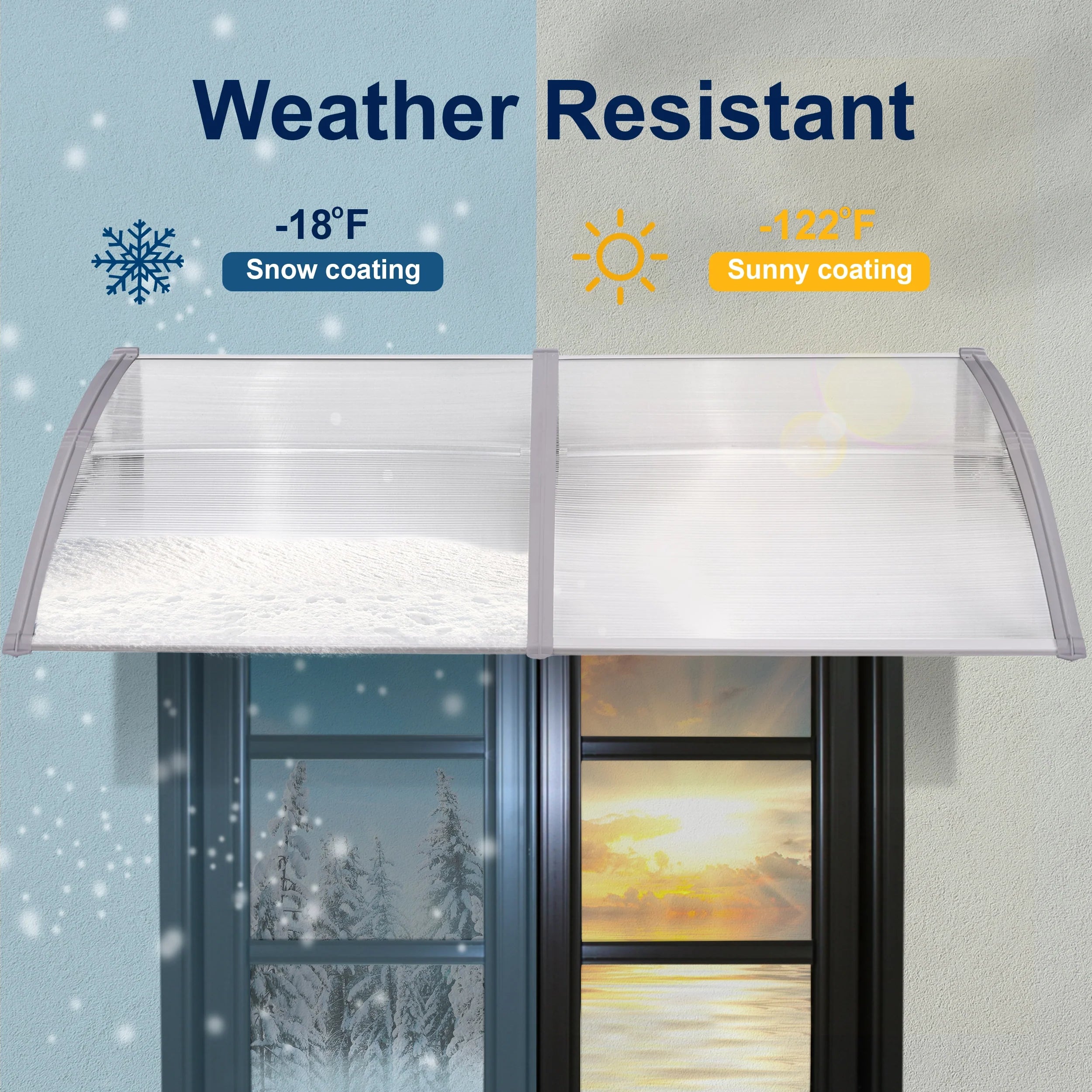 Auvent de porte d'entrée étanche