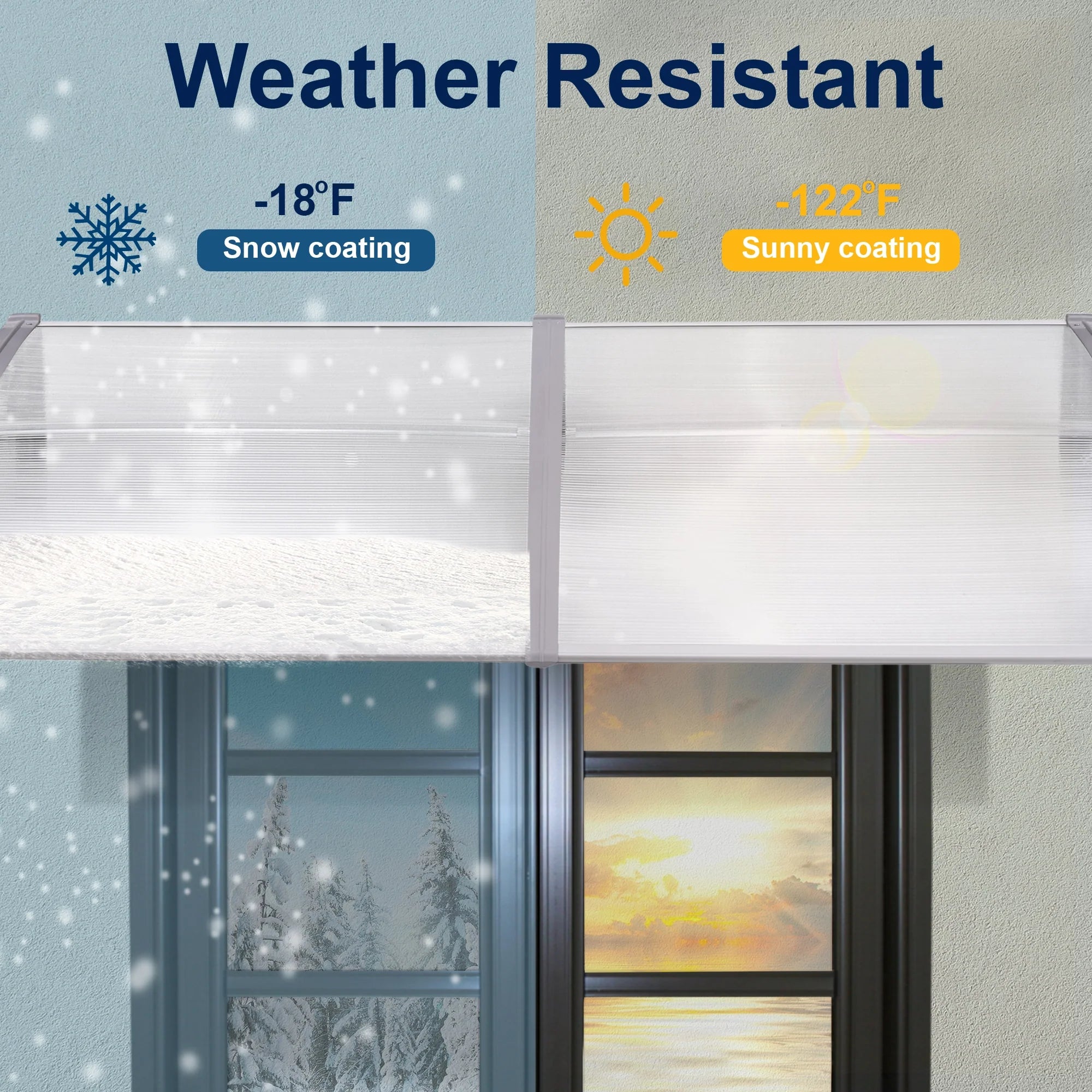 Auvent de porte d'entrée étanche