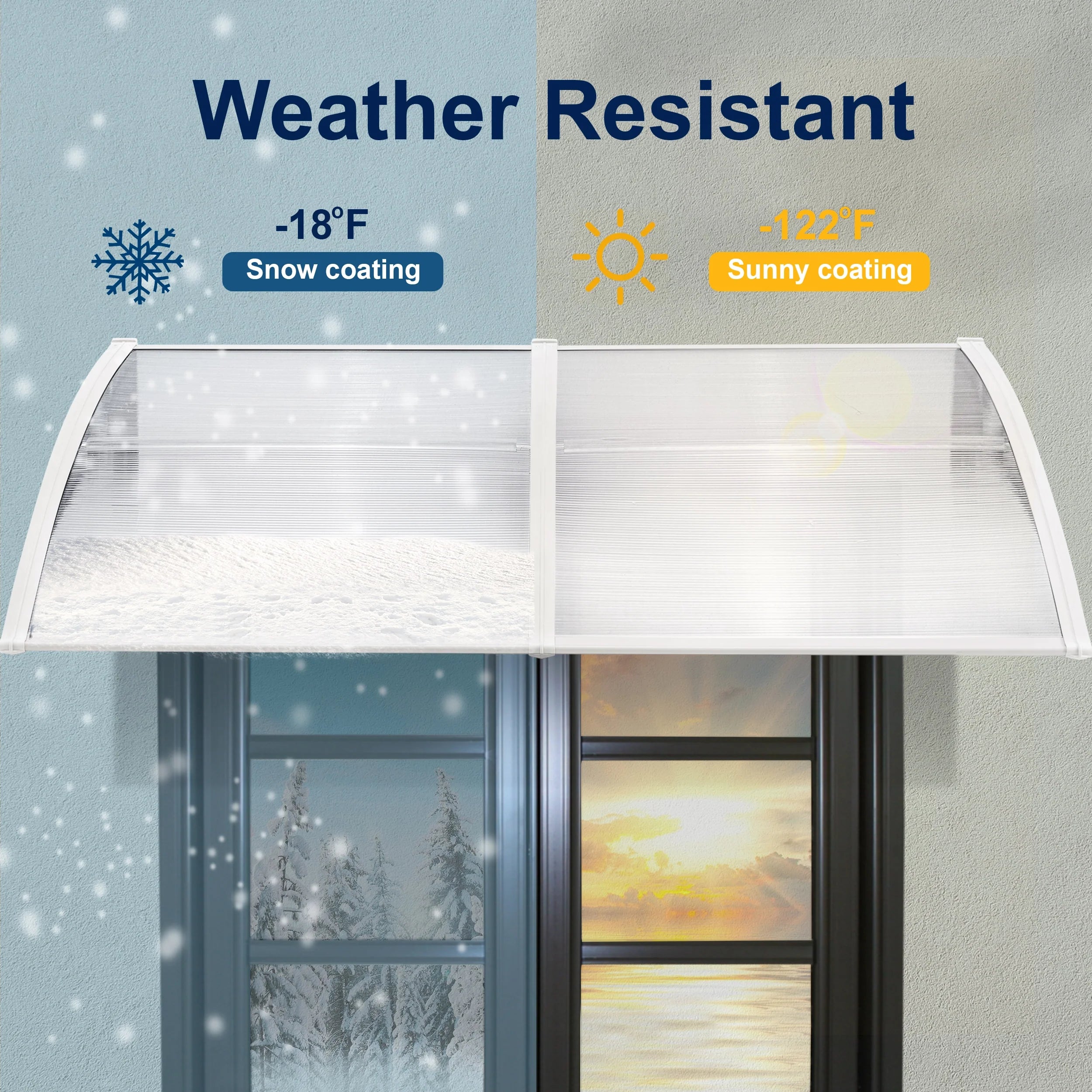 Auvent de porte d'entrée étanche