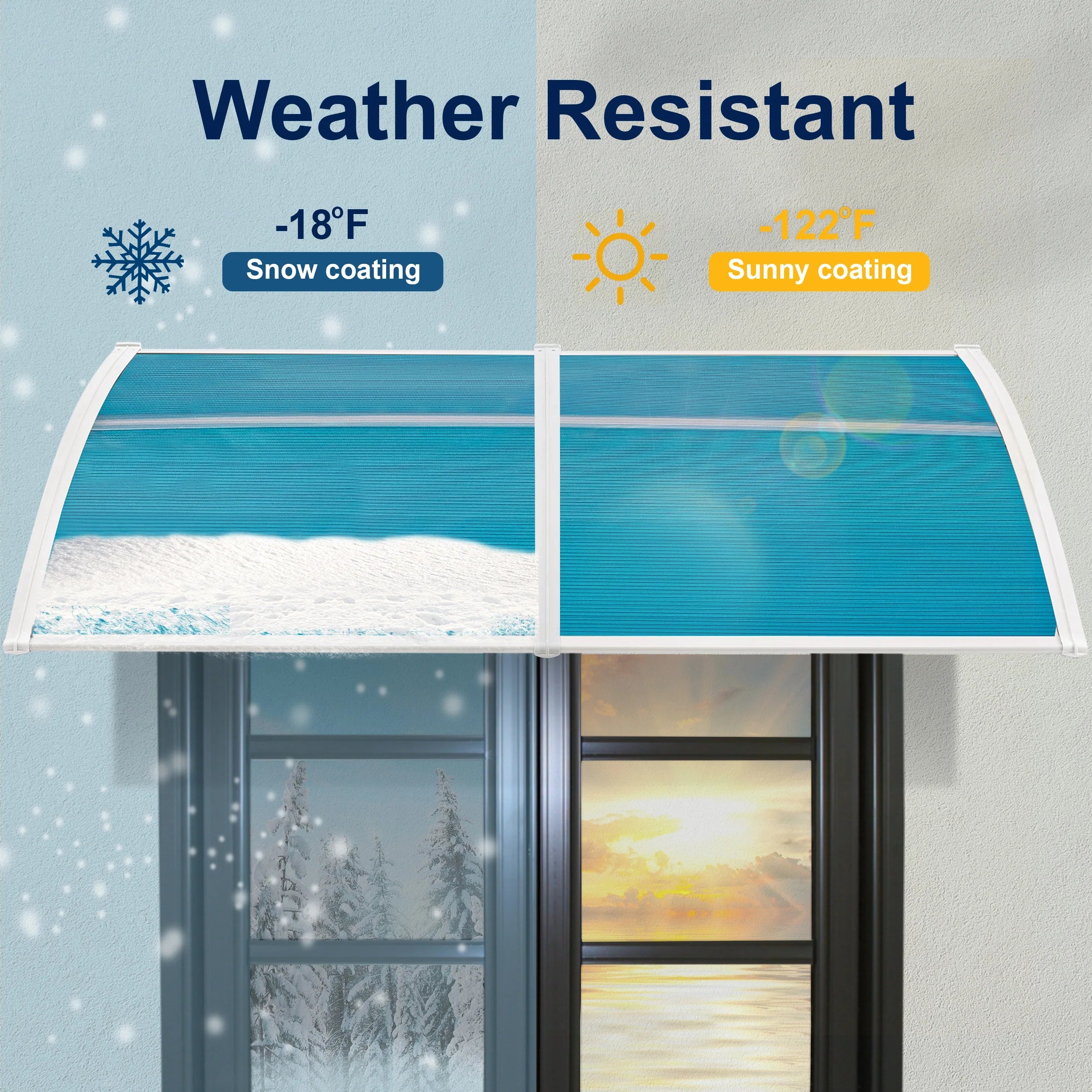 Auvent de porte d'entrée étanche