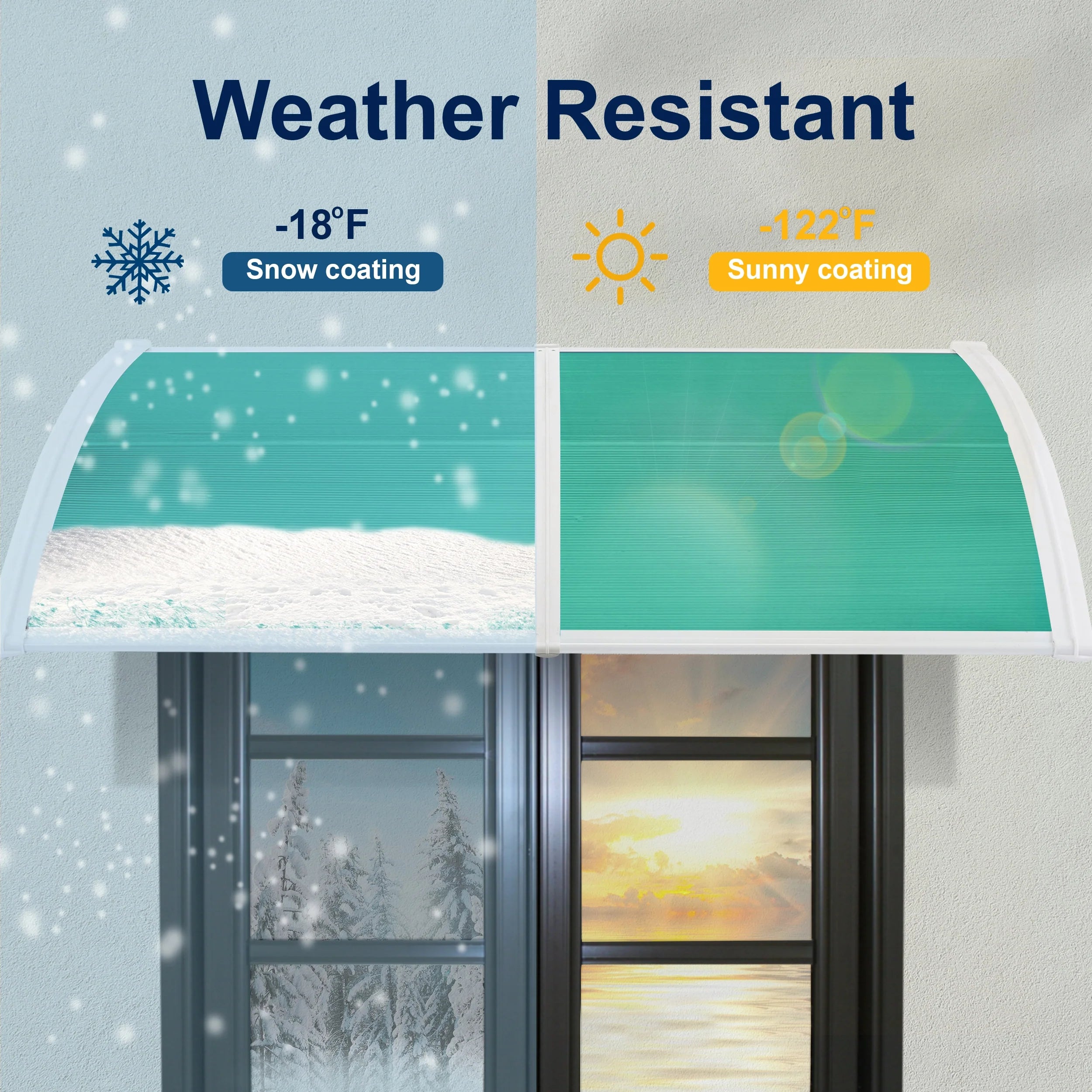 Auvent de porte d'entrée étanche