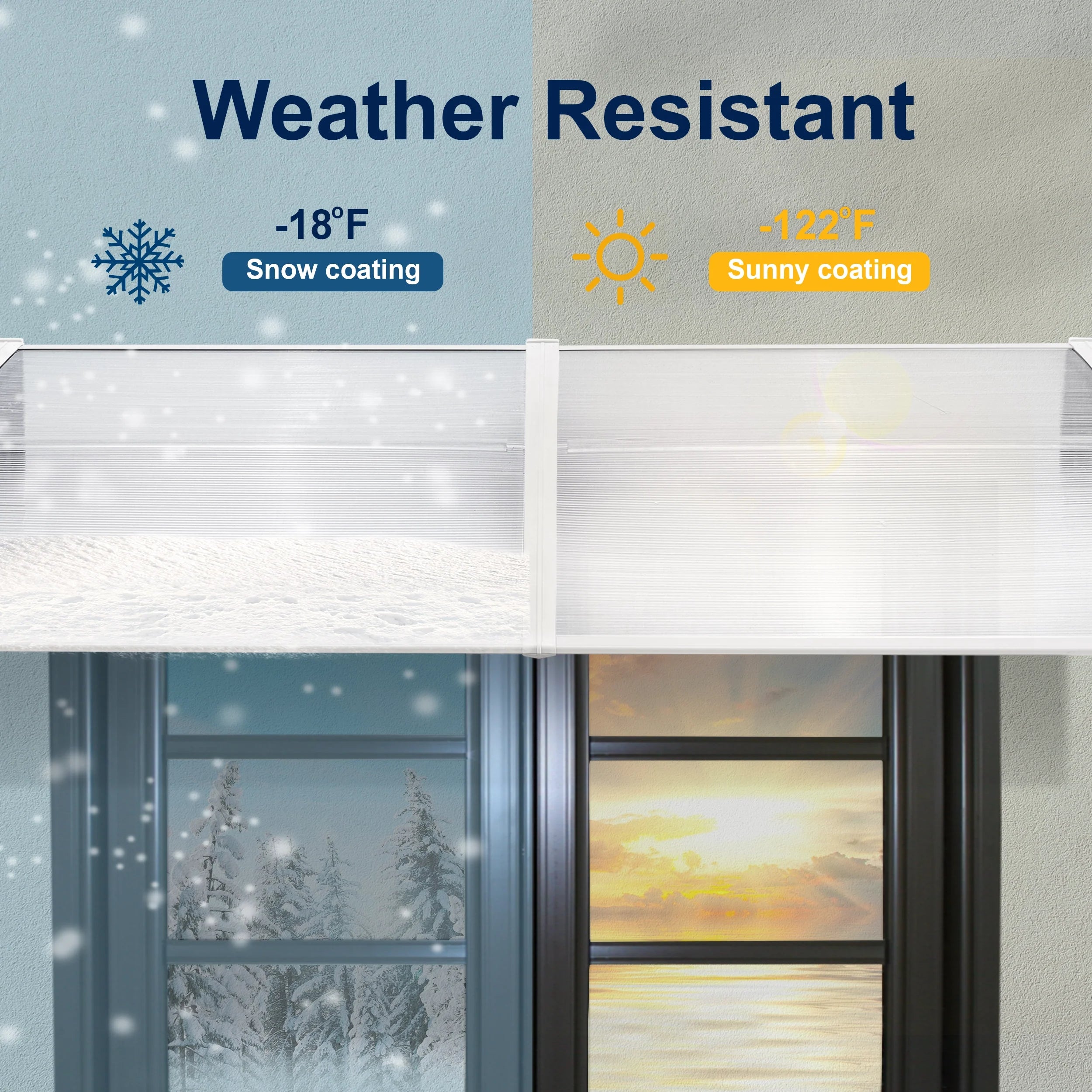 Auvent de porte d'entrée étanche