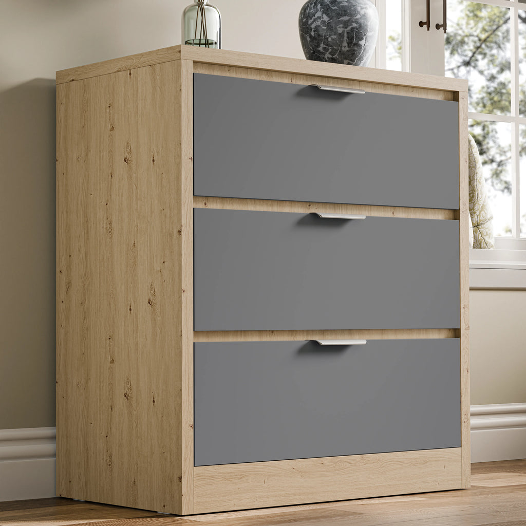 Commode Skova à 3 tiroirs - Petites commodes de chambre