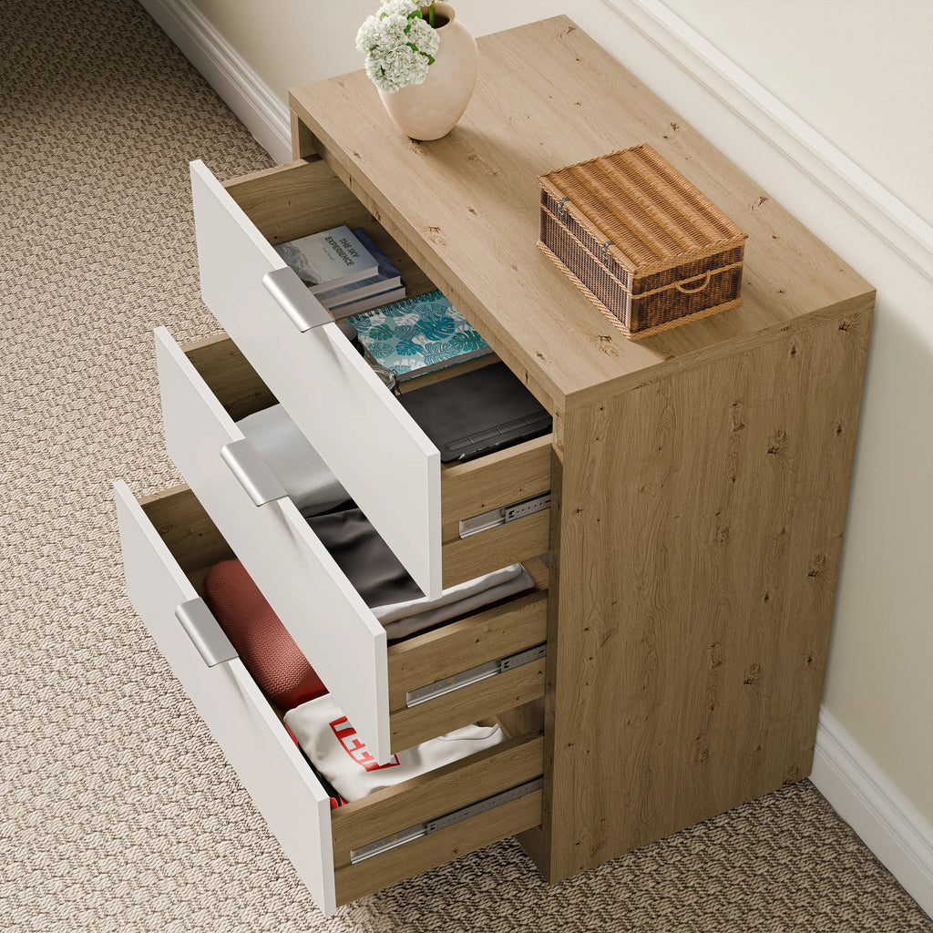 Commode Skova à 3 tiroirs - Petites commodes de chambre