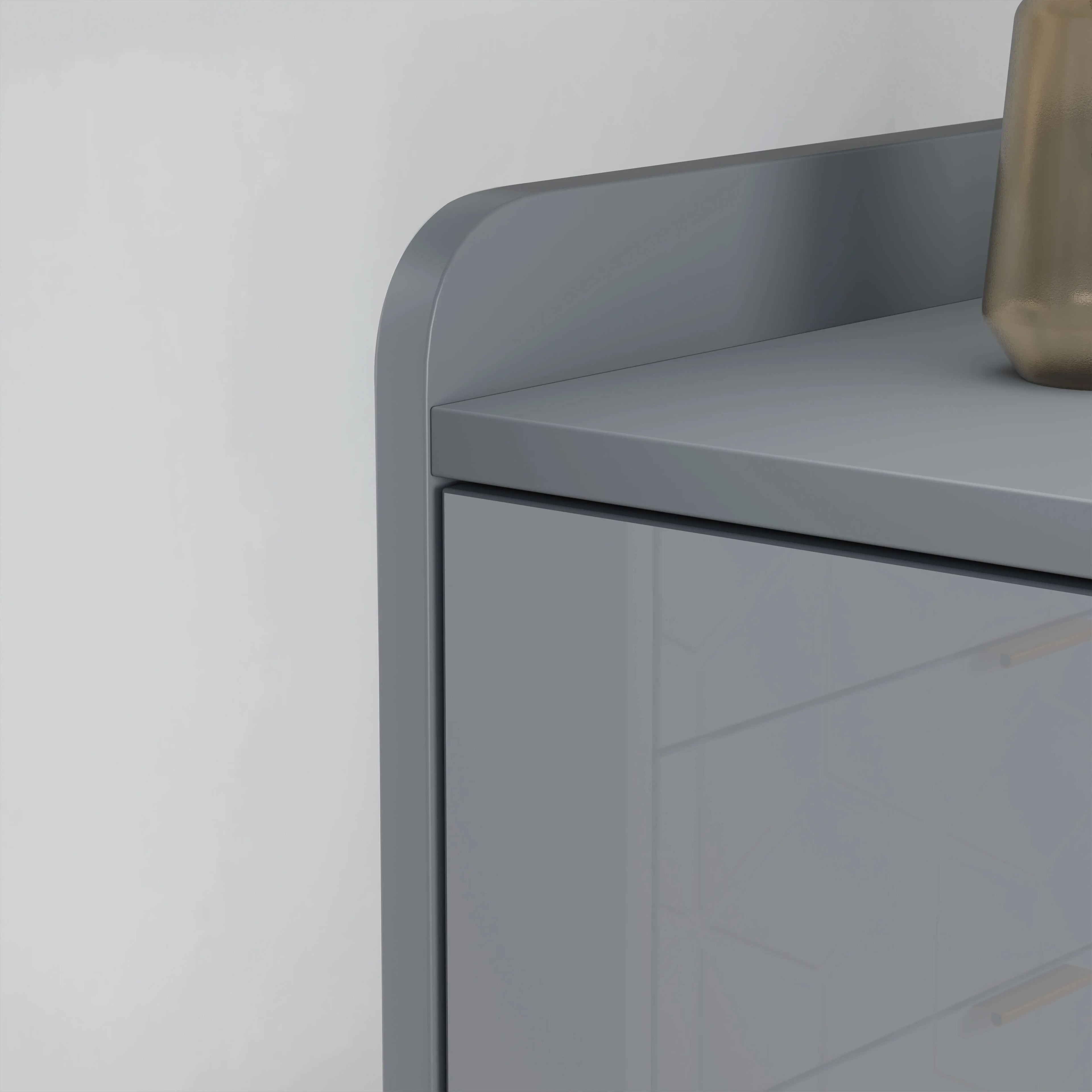 Meuble TV LED laqué brillant avec rangement - Meuble TV de salon 140 cm