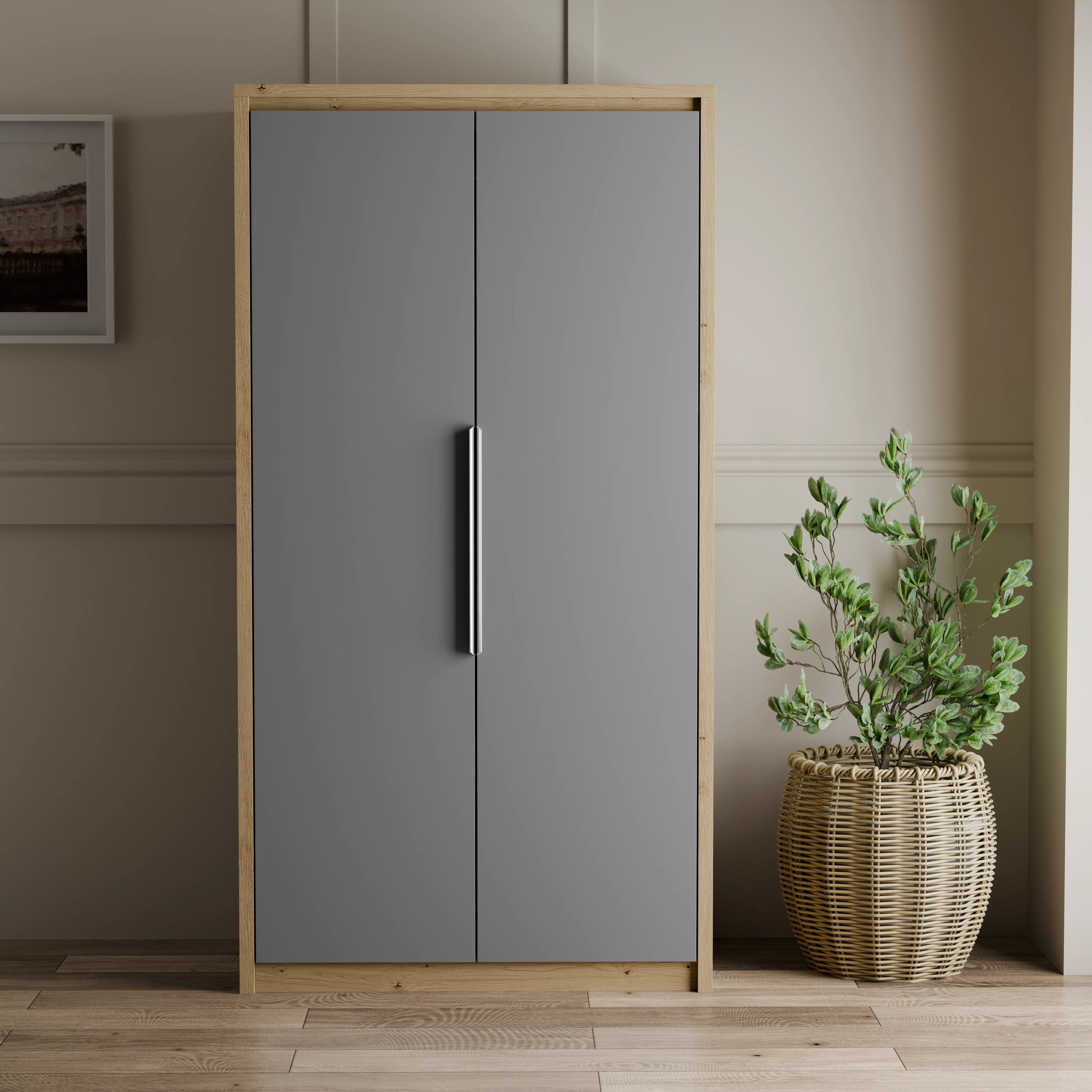 Armoire double Skova avec tiroirs et penderie
