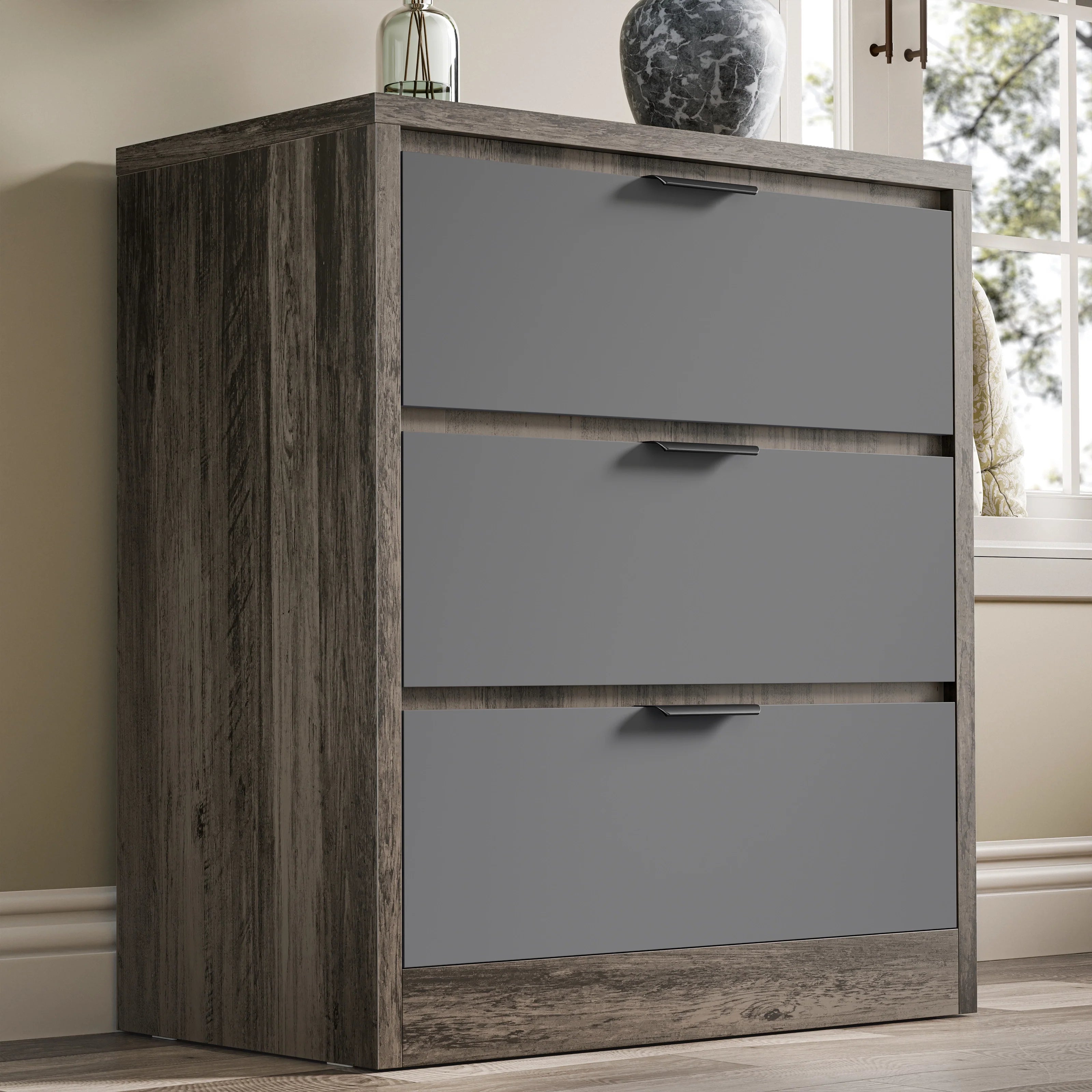 Skova 3 Drawer Chest of Drawers - Small Bedroom Drawers